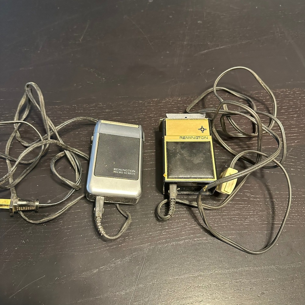 (2)‎ Vintage Remington Shavers Micro Screen Shaver and Electric Trimmer Lot